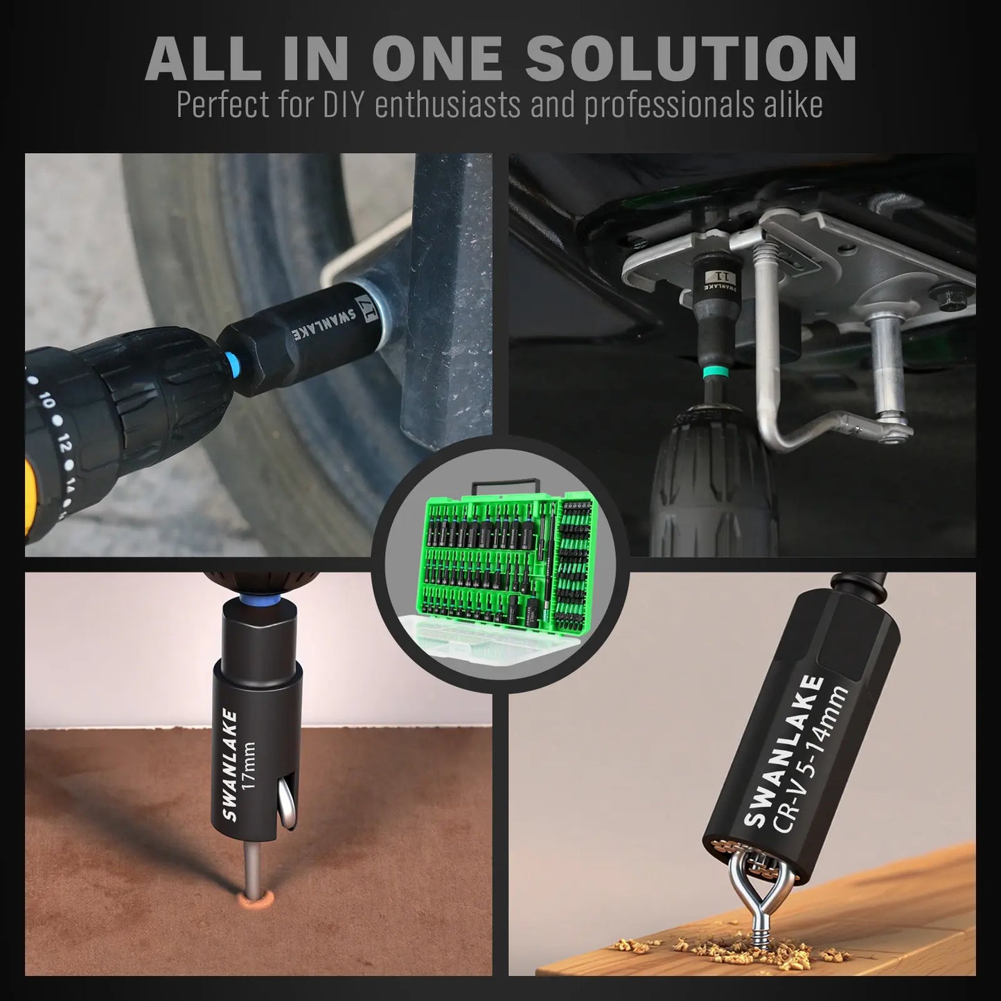 Magnetic Nut Driver Set, Metric & SAE (41/74 Piece) | Impact Drill Bits with Adapter & Holder, Father’s Day Gift for Men